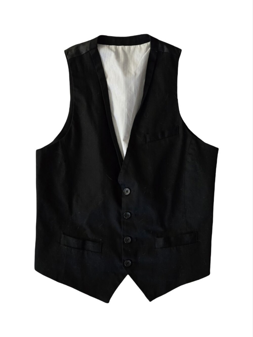 Zara Men's Black Button-Front Vest